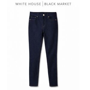 White House Black Market Dark Wash Skinny Ankle 4 High Rise Sculpt Stretch Denim
